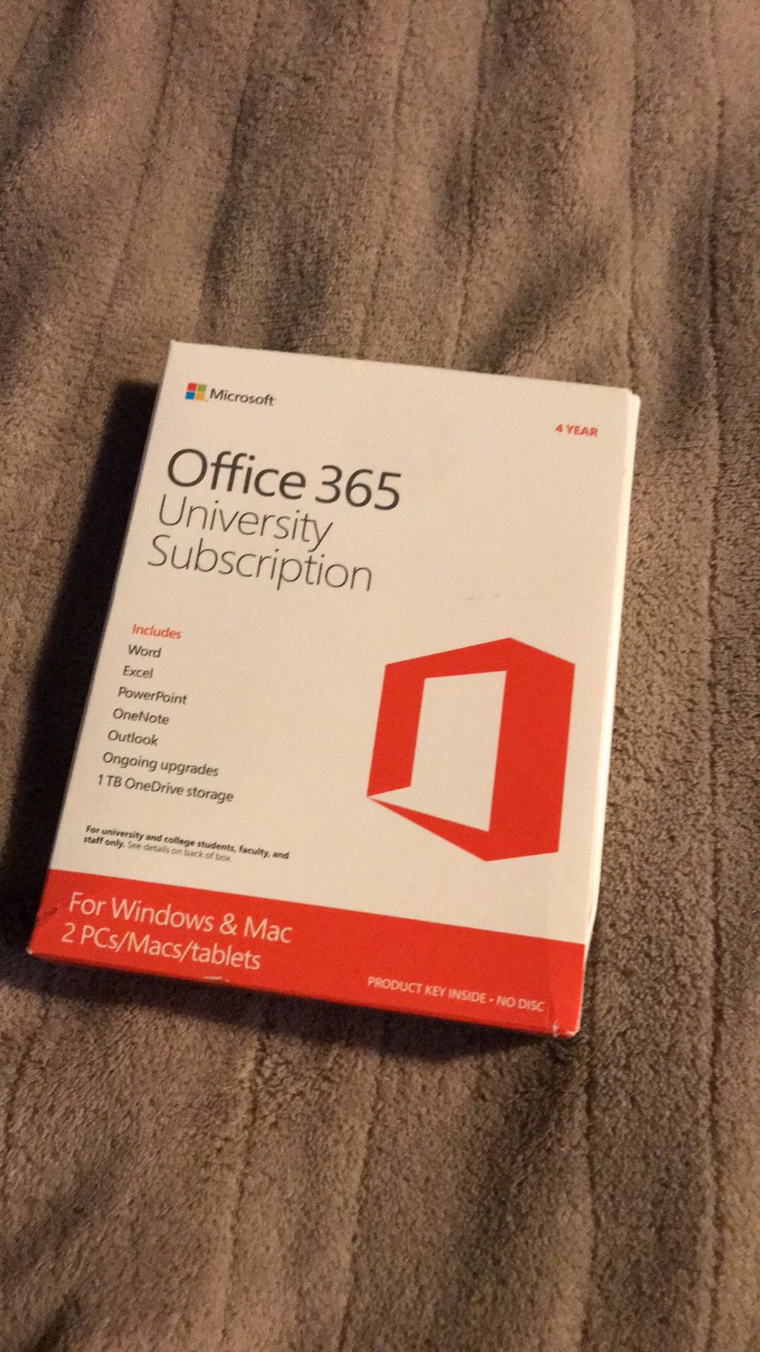 Microsoft Office 365 University Subscription 4 year License