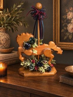 Wooden Carousel Horse Decorative Figurine