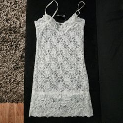 Wet Seal White Transparent Dress