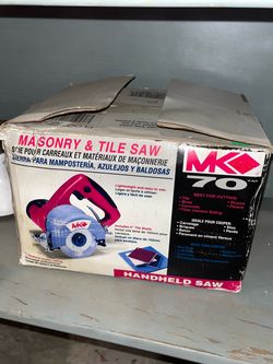 Red Silver & Black Handheld Masonry & Tile Saw Tool