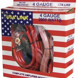  USA Link  wiring kit 4Gauge 2000w amplifier wiring kit 