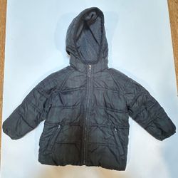 GAP Toddler Boys Coat Sz 3T Puffer Hooded Plaid Winter