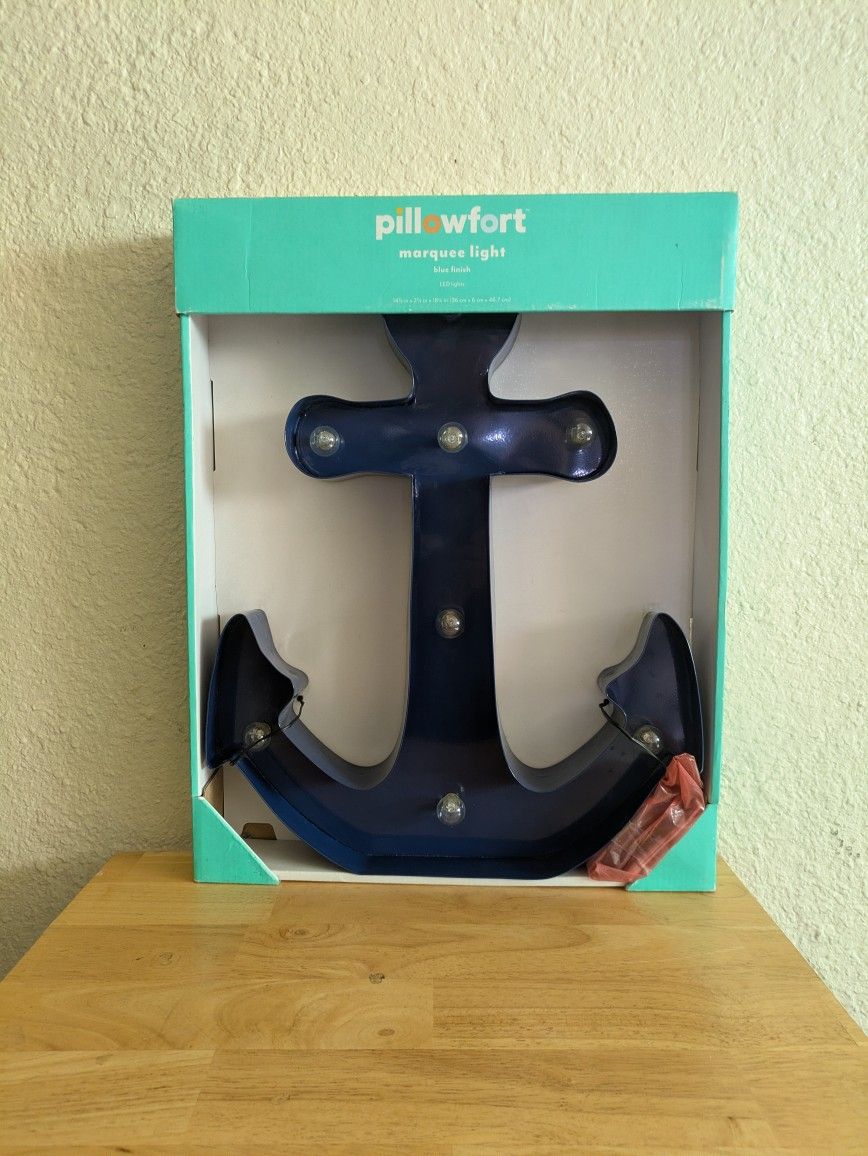 Pillowfort marquee light  blue finish LED Lights