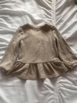 Cat & Jack Beige Ruffle Top, Size 2T