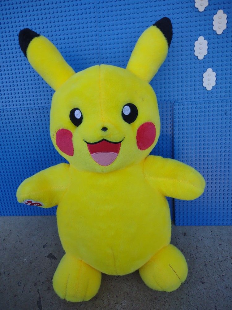 BUILD A BEAR POKEMON YELLOW PIKACHU STUFFED ANIMAL PLUSH TOY NINTENDO SOFT BIG