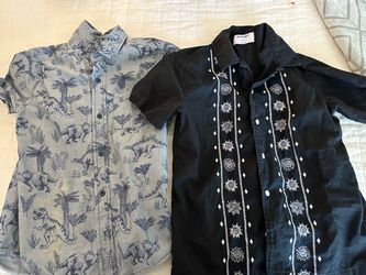 Size 10/12 2 Boys Button-Up Shirts Old Navy