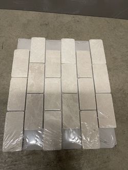 New Avillano Mosaic Brick Marble Botticino 2"x4" Tiles