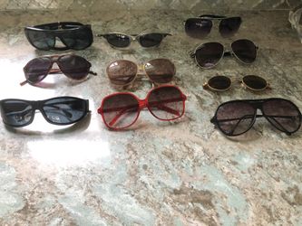 Sunglasses, some polarized, some are also reading glasses, some brand names
