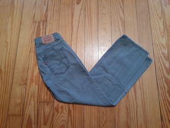 Levi's 505 Boy grey denim jeans size 14 reg 27x27