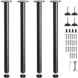 192}30 Inch Adjustable Desk Legs, Reinforced Steel Office Table Furniture Set of 4 for DIY, 1200 Ibs Load Capacity Heavy Duty, Quick Installation with