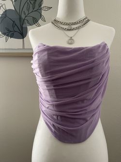 Lavender Corset With Zipper Small&Medium
