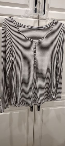 Black/White Striped Top XXL