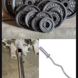 Brand New Home Gym Bundle With Weights And Barbell