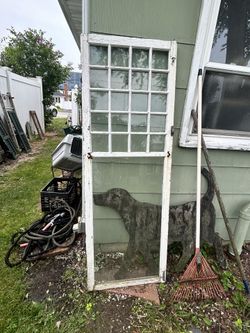French Country Vintage Glass Door