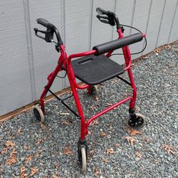 Walgreens Invacare 4 Wheel Foldable Rollator Rolling Walker Model 65851R