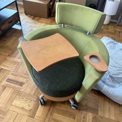 Rolling Chair With Desk And Cup Holder