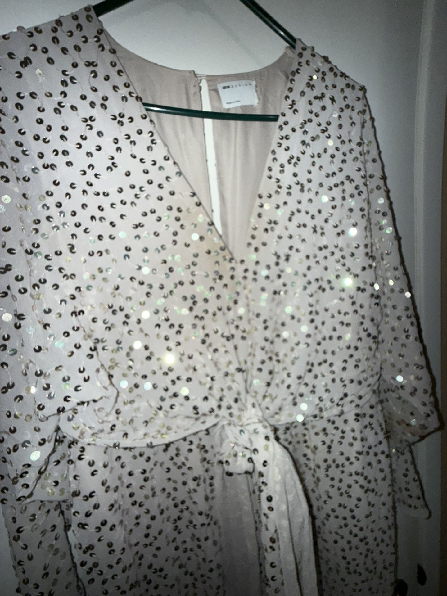 ASOS Size 10 Baby Pink Sequin Dress