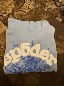 Spider Hoodie Blue Size Small 