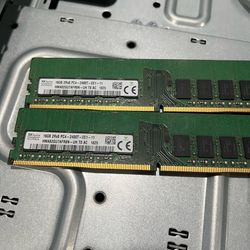 2x 32 GB ram ECC each stick is 16gb ddr4