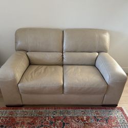 67” Leather Love Seat