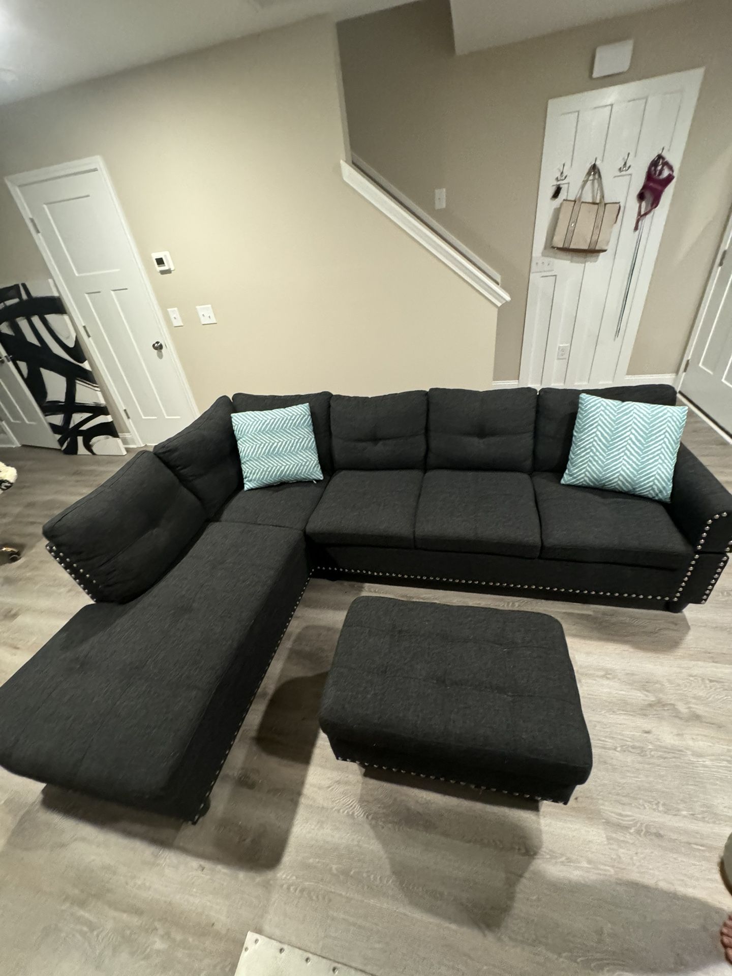 Charcoal Color Sectional Couch