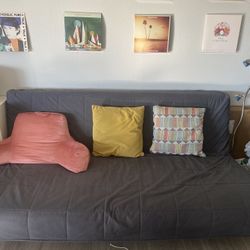 Futon with Cover and Metal Frame