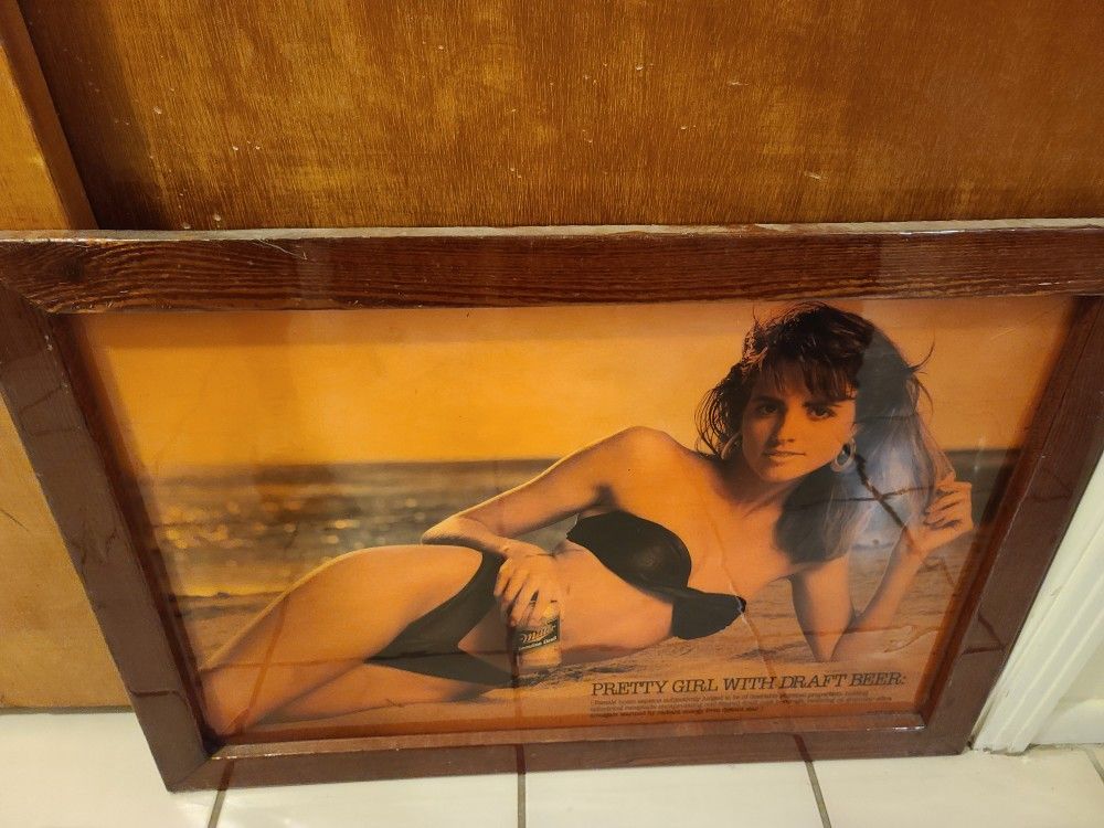 Classics Cars Pictures And Lady With A Beer Collectibles & Art