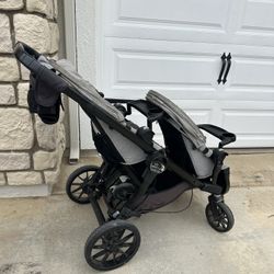 City Select Lux Grey Double Stroller 