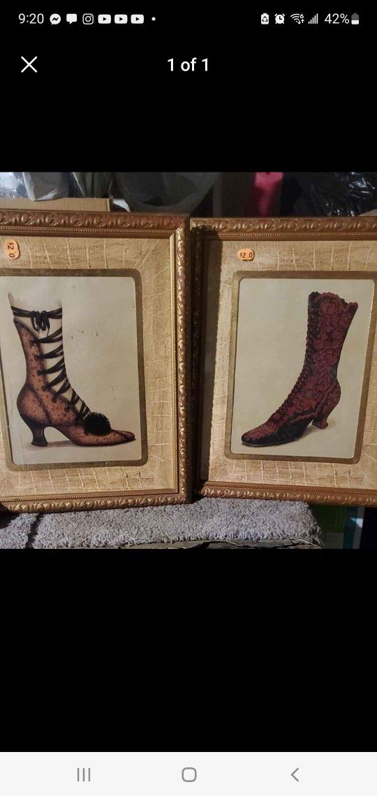 I have antique commentarier shoe pictures for $40