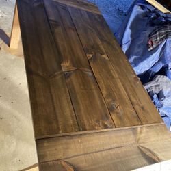 Handmade Farm style table, Espresso stain, Water/weather sealed