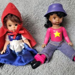 Lot Of 2 Madame Alexander Dolls 2002 Cool Cathy,2010 Little Red Riding Hood 5"