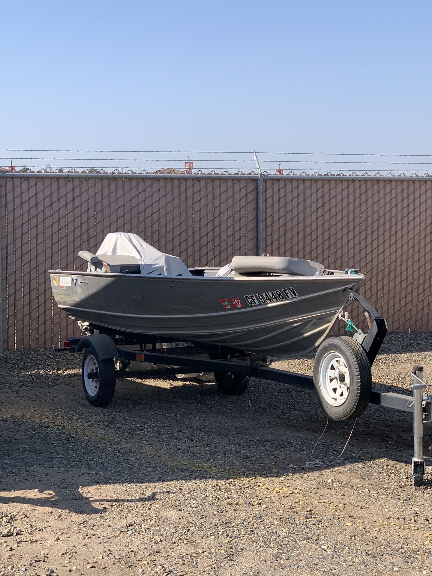 Gregor Aluminum fishing boat with trailer