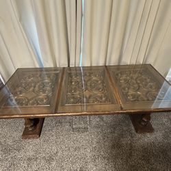 Vintage Hand Carved Coffee Table 