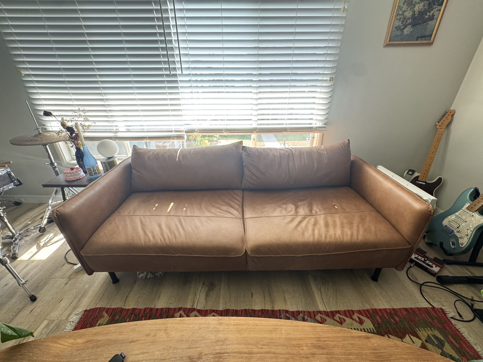 Apt2B Genuine Leather Sofa