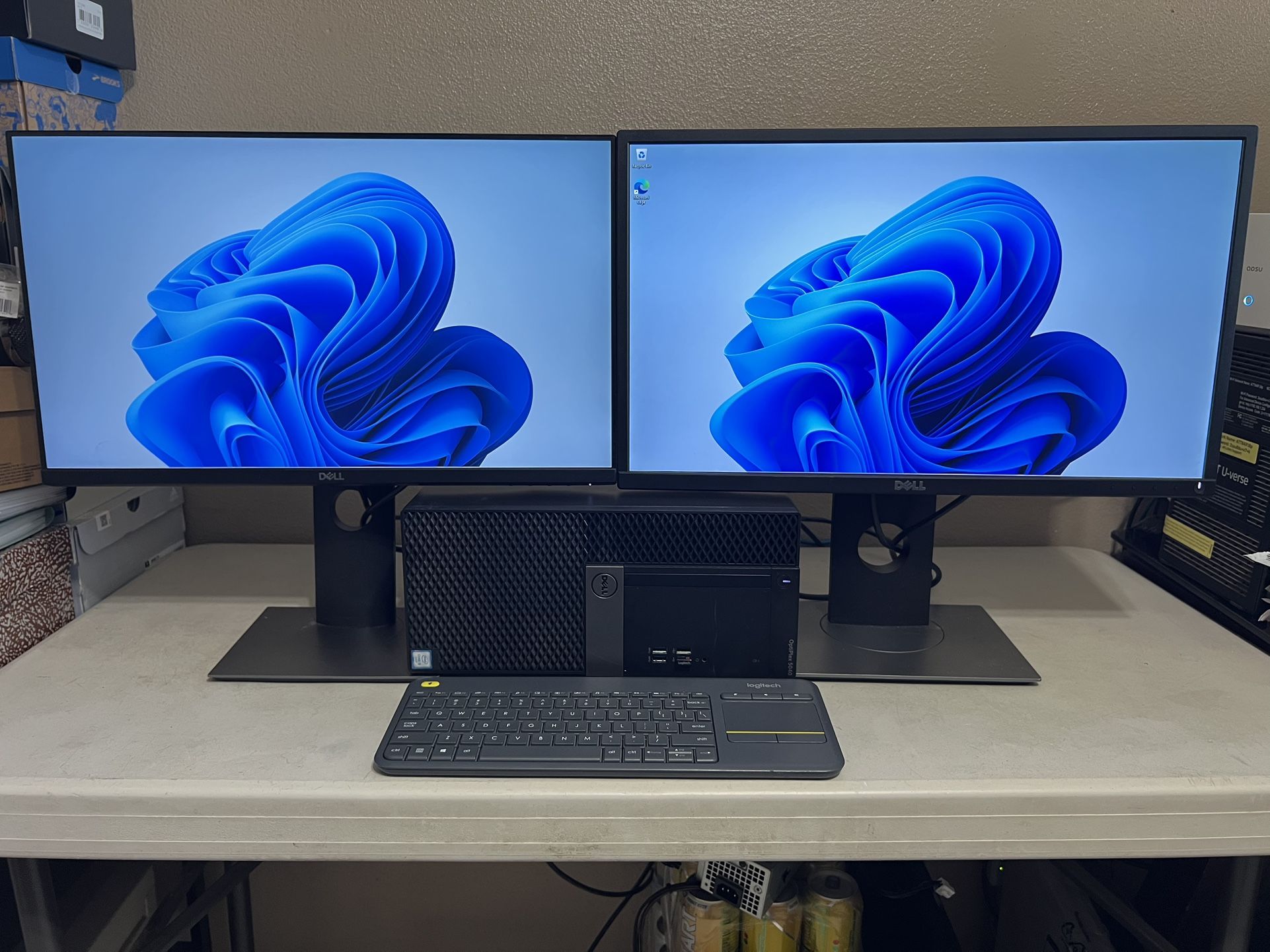 DELL OPTIPLEX QUAD CORE, DUAL (2) FHD MONITORS, I5-3.2Ghz, SSD/HDD, 16GB, WIN 11 PRO, DVDRW, KEYBOARD/MOUSE, COMPUTER DESKTOP PC