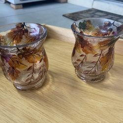 Candle Holders Decorative Centerpieces X 2