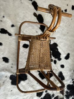 Vintage Rattan Rocking Horse