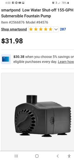 Smartpond Fountain Pump #84576 Black 