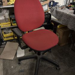 Set Of 3 x Red Computer Chairs