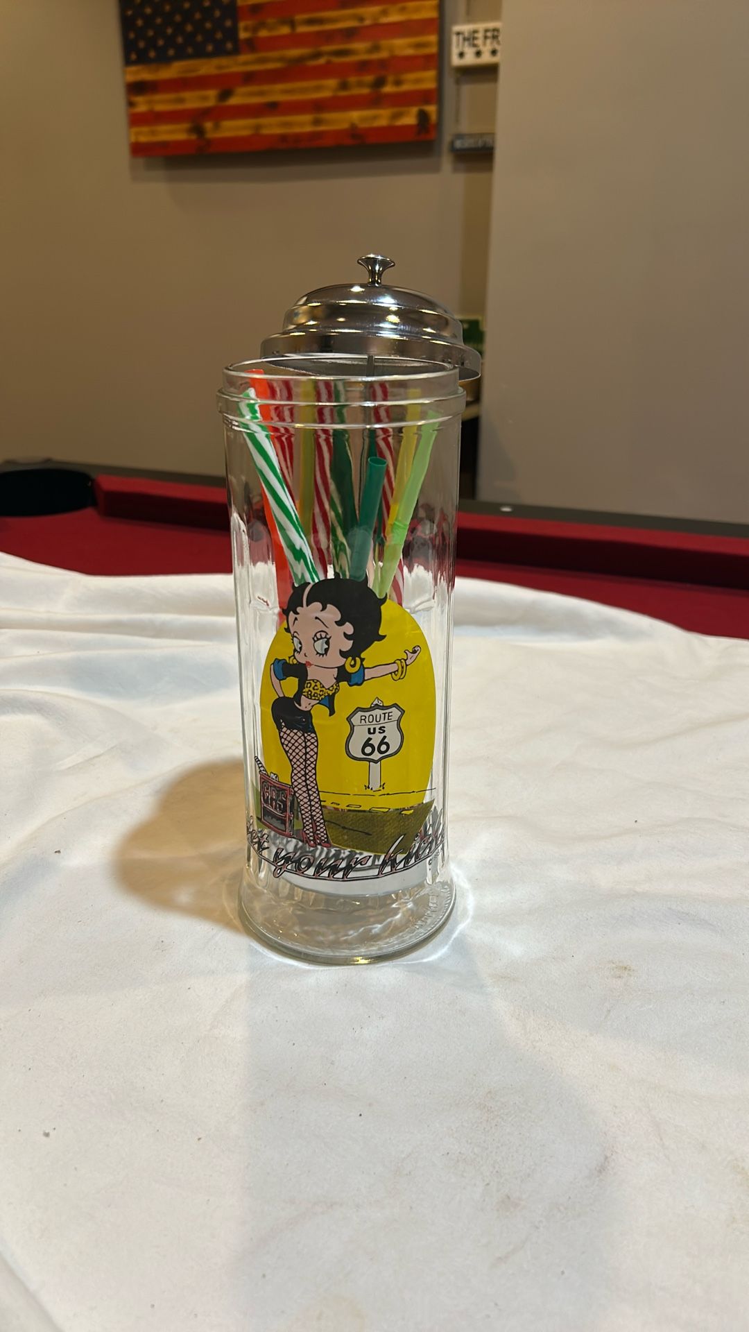 Betty Boop Straw Dispenser vintage