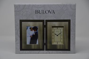 Bulova Picture Frame With Clock
