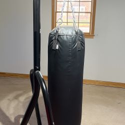 Like New Black Century 100 Lbs Heavy Bag and Stand