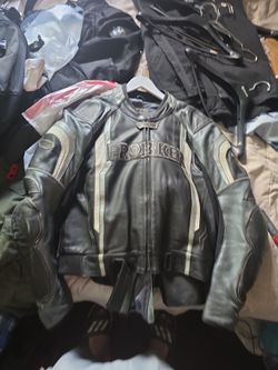 Pro Biker Leather Motorcycle Jacket and pants