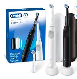 Oral-B iO Series 2 Electric Toothbrush, Pure White & Night Black, 2pk., 3 Brush Heads
