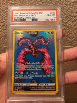 2023 Pokemon SWSH BSP Galarian Moltres Crown Zenith Tin #284 PSA 10