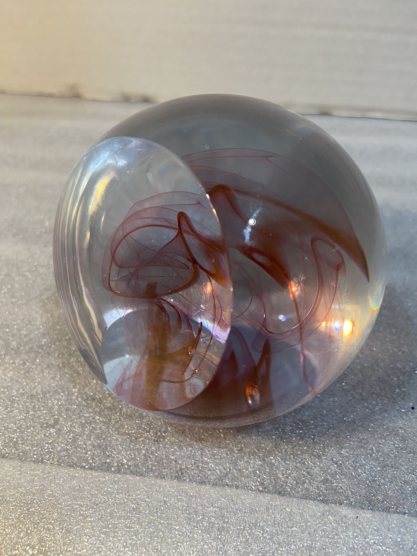 Unique Spear/ Shaped Smooth Front Glass Paperweight 