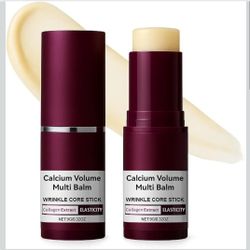Calcium Volume Multi Balm 2 Pack – Wrinkle Care Stick with Collagen Extract, Hydrating & Firming Multi Balm for Eyes, Neck, Smile Lines