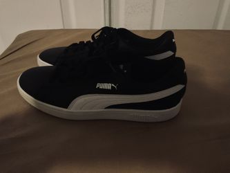 Puma Men's Smash V2 365215-04 Black White Lace-Up Sneaker 