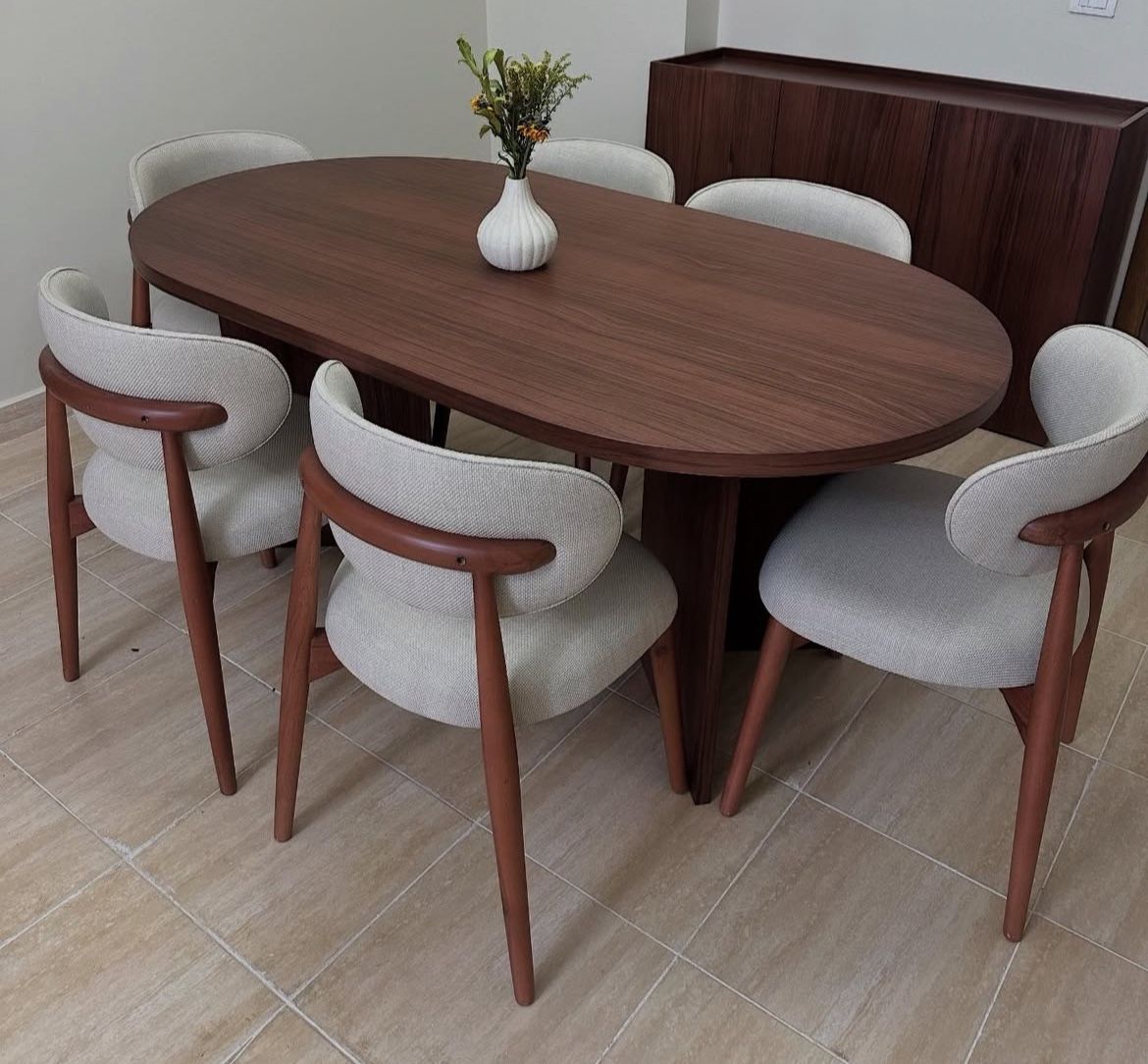 Modern Dining Table , 6 Chair Set 