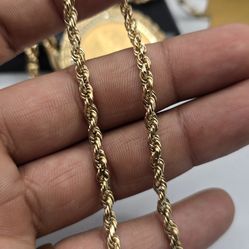 Solid 14kt Gold Rope Bracelet Esclava Pulsera Torsal De Oro Solido 14kt